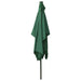 Umbrelă de soare cu stâlp din oțel & LED-uri, verde, 2x3 m - WALTI WALTI