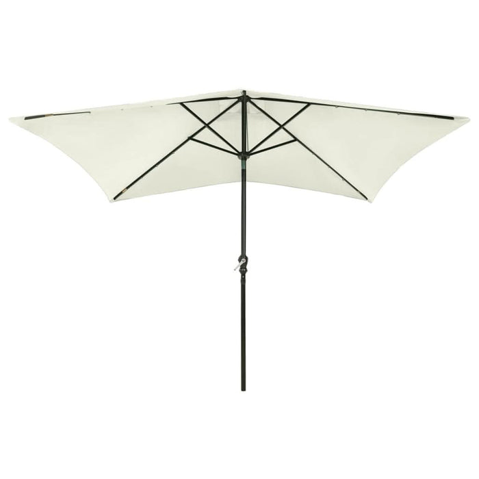 Umbrelă de soare cu stâlp din oțel & LED-uri, nisipiu, 2x3 m - WALTI WALTI