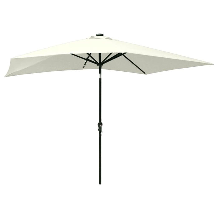 Umbrelă de soare cu stâlp din oțel & LED-uri, nisipiu, 2x3 m - WALTI WALTI