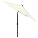 Umbrelă de soare cu stâlp din oțel & LED-uri, nisipiu, 2x3 m - WALTI WALTI