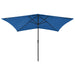Umbrelă de soare cu stâlp din oțel & LED-uri, albastru, 2x3 m - WALTI WALTI