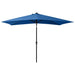 Umbrelă de soare cu stâlp din oțel & LED-uri, albastru, 2x3 m - WALTI WALTI