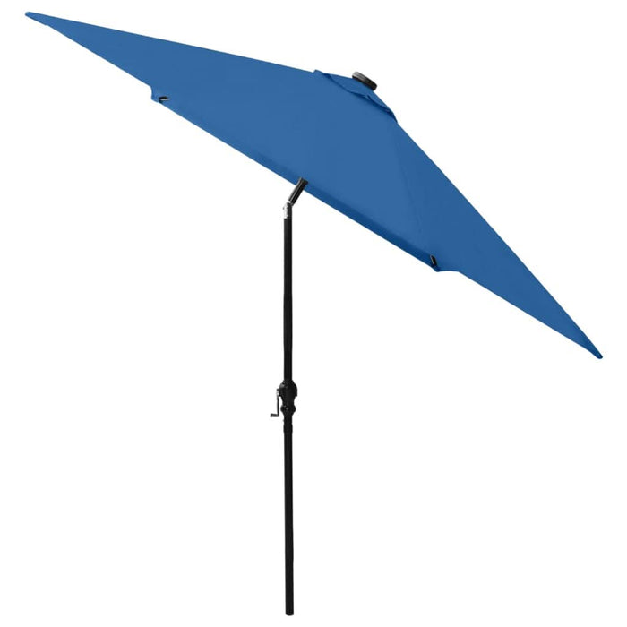 Umbrelă de soare cu stâlp din oțel & LED-uri, albastru, 2x3 m - WALTI WALTI