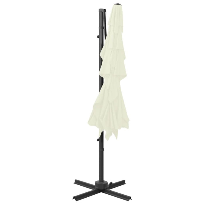 Umbrelă de soare 4 niveluri, stâlp aluminiu, nisipiu 250x250 cm - WALTI WALTI
