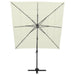 Umbrelă de soare 4 niveluri, stâlp aluminiu, nisipiu 250x250 cm - WALTI WALTI