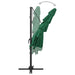 Umbrelă de soare 4 niveluri, stâlp aluminiu, verde, 250x250 cm - WALTI WALTI