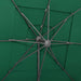Umbrelă de soare 4 niveluri, stâlp aluminiu, verde, 250x250 cm - WALTI WALTI