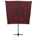 Umbrelă soare 4 niveluri stâlp aluminiu roșu bordo 250x250 cm - WALTI WALTI