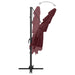 Umbrelă soare 4 niveluri stâlp aluminiu roșu bordo 250x250 cm - WALTI WALTI