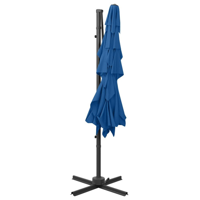 Umbrelă de soare 4 niveluri, stâlp aluminiu, azuriu, 250x250 cm - WALTI WALTI