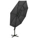 Umbrelă de soare 4 niveluri, stâlp de aluminiu, antracit, 3x3 m - WALTI WALTI
