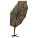 Umbrelă de soare 4 niveluri, stâlp de aluminiu, gri taupe 3x3 m - WALTI WALTI