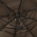 Umbrelă de soare 4 niveluri, stâlp de aluminiu, gri taupe 3x3 m - WALTI WALTI