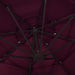 Umbrelă de soare 4 niveluri, stâlp aluminiu, roșu bordo, 3x3 m - WALTI WALTI