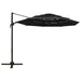 Umbrelă de soare 4 niveluri, stâlp de aluminiu, negru, 3x3 m - WALTI WALTI