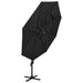 Umbrelă de soare 4 niveluri, stâlp de aluminiu, negru, 3x3 m - WALTI WALTI