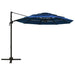 Umbrelă de soare 4 niveluri, stâlp de aluminiu, azuriu, 3x3 m - WALTI WALTI