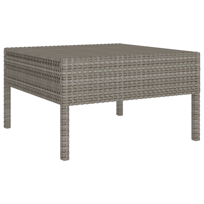 Set mobilier de grădină cu perne, 10 piese, gri, poliratan - WALTI WALTI