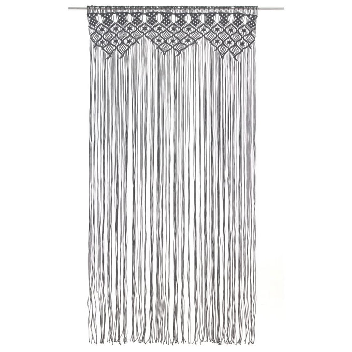 Perdea macrame, antracit, 140 x 240 cm, bumbac - WALTI WALTI
