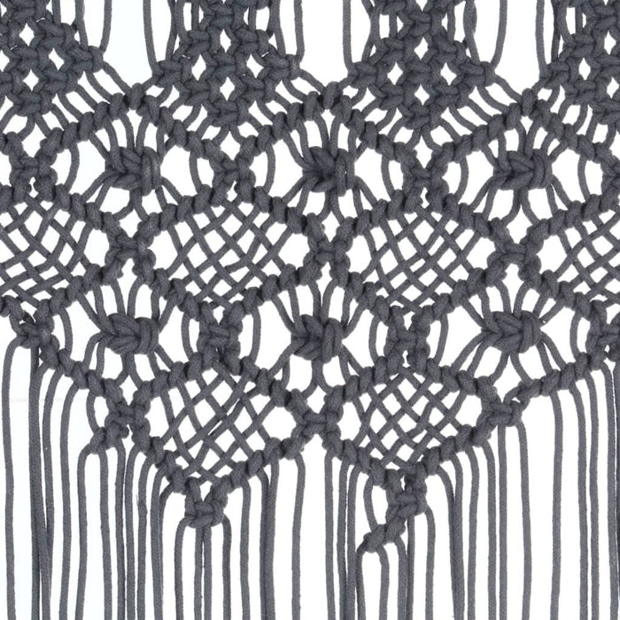 Perdea macrame, antracit, 140 x 240 cm, bumbac - WALTI WALTI