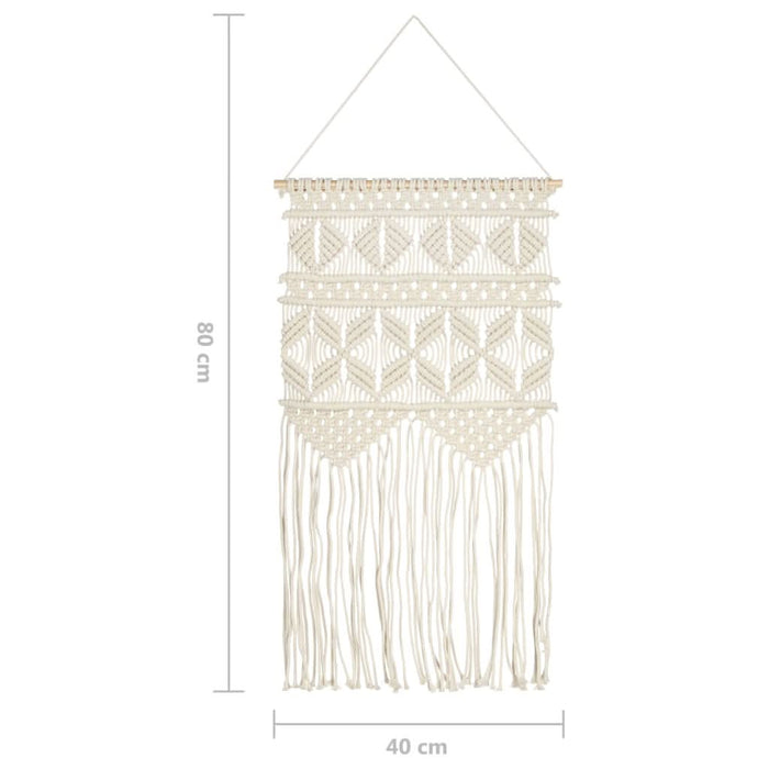 Cuier de perete macrame, 40x80, bumbac - WALTI WALTI