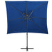 Umbrelă suspendată cu înveliș dublu, albastru azuriu 250x250 cm - WALTI WALTI