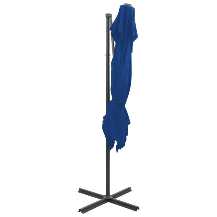 Umbrelă suspendată cu înveliș dublu, albastru azuriu 250x250 cm - WALTI WALTI