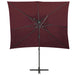 Umbrelă suspendată cu înveliș dublu, roșu bordo, 250x250 cm - WALTI WALTI