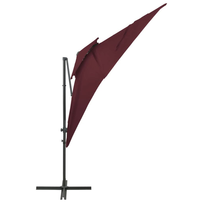 Umbrelă suspendată cu înveliș dublu, roșu bordo, 250x250 cm - WALTI WALTI