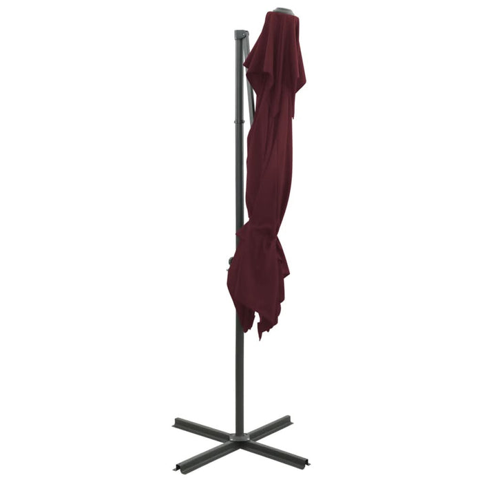 Umbrelă suspendată cu înveliș dublu, roșu bordo, 250x250 cm - WALTI WALTI