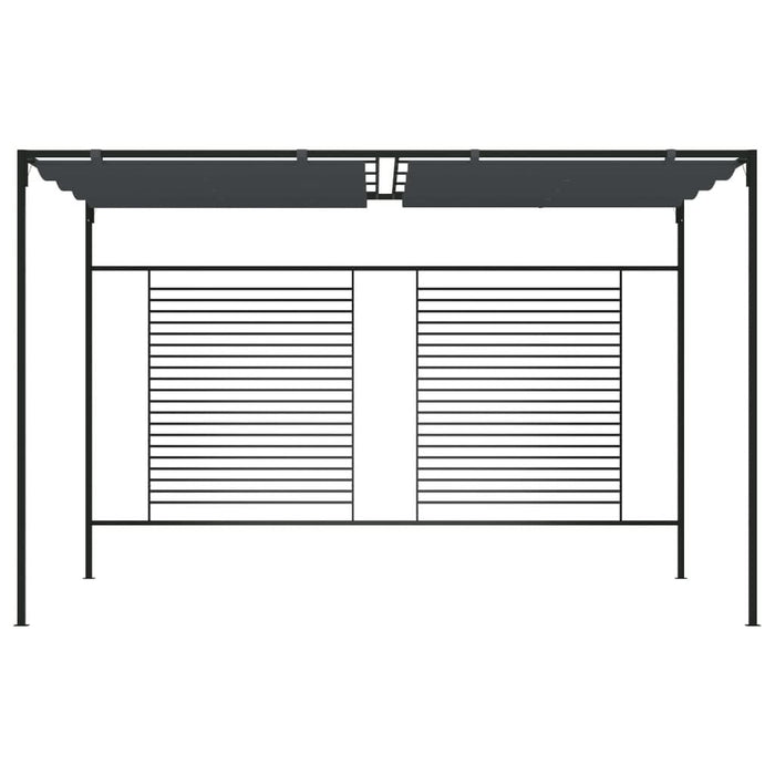 Pavilion cu acoperiș retractabil, antracit, 4x3x2,3 m, 180 g/m² - WALTI WALTI