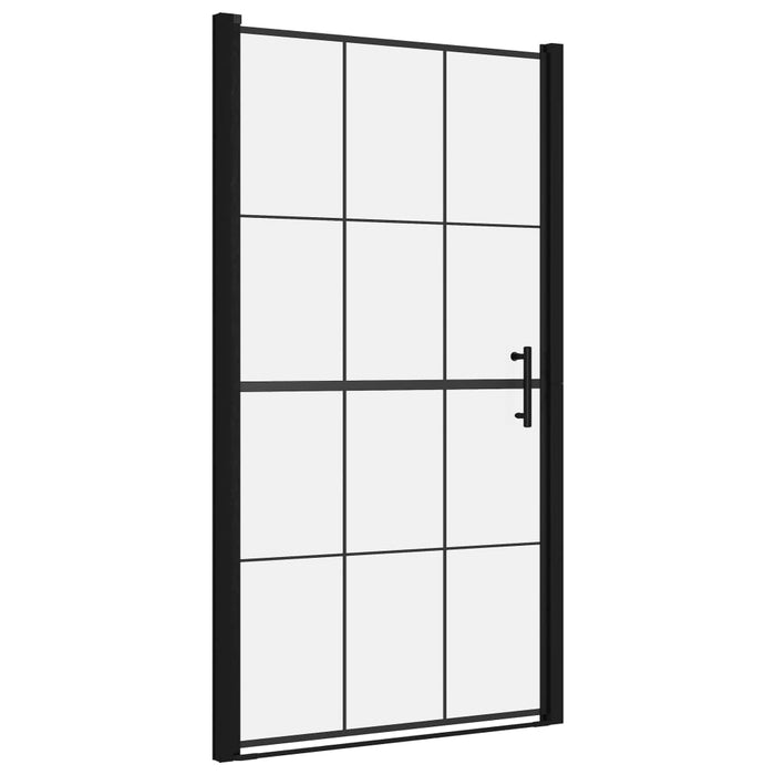 Ușă de duș, negru, 100 x 178 cm, sticlă securizată - WALTI WALTI