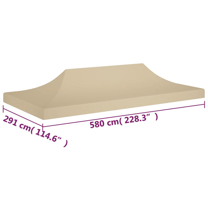 Acoperiș pentru cort de petrecere, bej, 6 x 3 m, 270 g/m² - WALTI WALTI