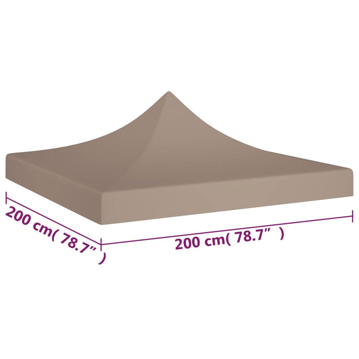 Acoperiș pentru cort de petrecere, gri taupe, 2 x 2 m, 270 g/m² - WALTI WALTI