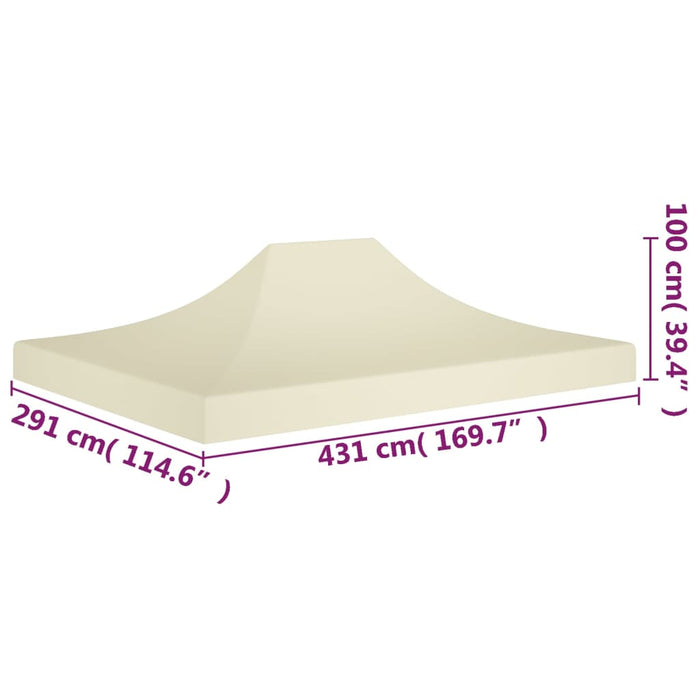 Acoperiș pentru cort de petrecere, crem, 4,5 x 3 m, 270 g/m² - WALTI WALTI