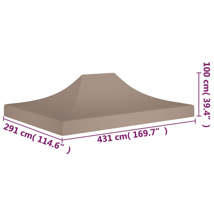 Acoperiș cort de petrecere, gri taupe, 4,5 x 3 m, 270 g/m² - WALTI WALTI