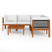 Set mobilier grădină cu perne, crem, 6 piese, lemn masiv acacia - WALTI WALTI