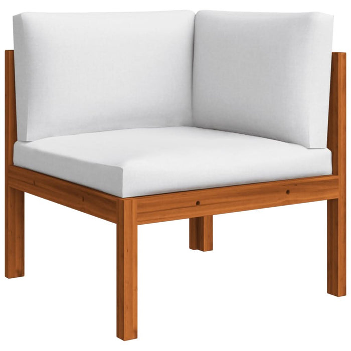 Set mobilier grădină cu perne crem, 10 piese, lemn masiv acacia - WALTI WALTI
