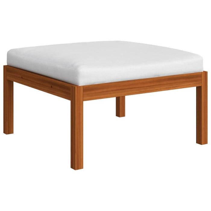 Set mobilier grădină cu perne, crem, 4 piese, lemn masiv acacia - WALTI WALTI