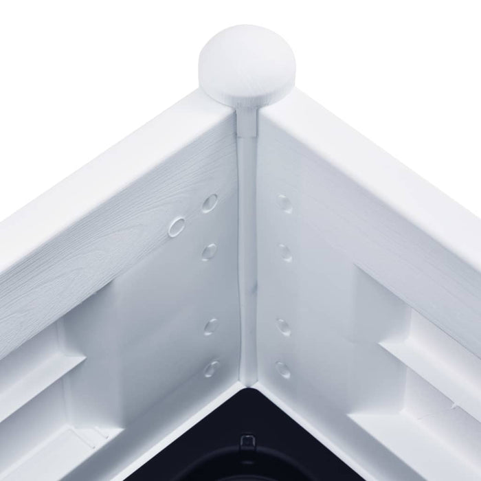 Strat înălțat de grădină, alb, 100 x 43 x 35 cm, PP - WALTI WALTI