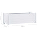 Strat înălțat de grădină, alb, 100 x 43 x 35 cm, PP - WALTI WALTI
