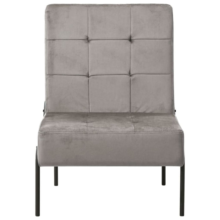 Scaun de relaxare, 65x79x87 cm, gri deschis, catifea - WALTI WALTI