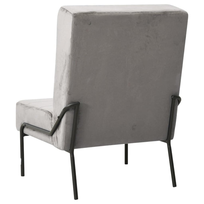 Scaun de relaxare, 65x79x87 cm, gri deschis, catifea - WALTI WALTI
