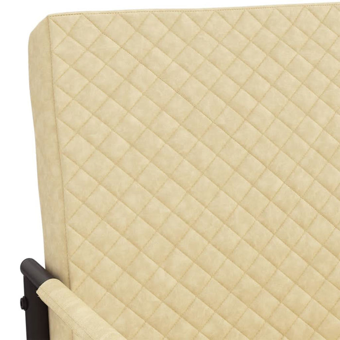 Scaun tip consolă, crem, piele ecologică - WALTI WALTI