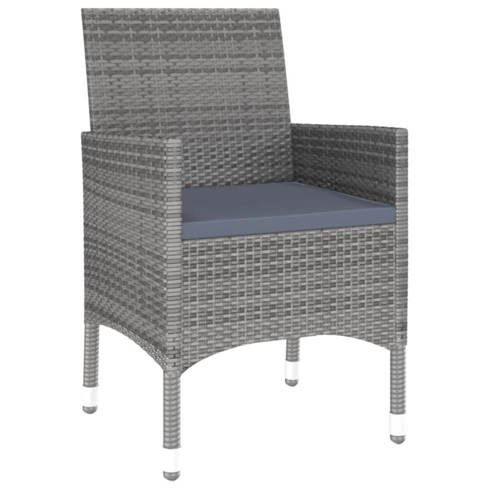 Set mobilier de grădină, 3 piese, gri, poliratan - WALTI WALTI