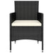Set mobilier de grădină, 5 piese, negru, poliratan - WALTI WALTI