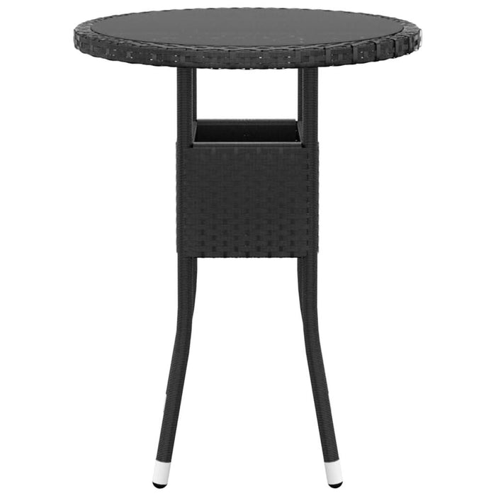 Set mobilier de grădină, 5 piese, negru, poliratan - WALTI WALTI