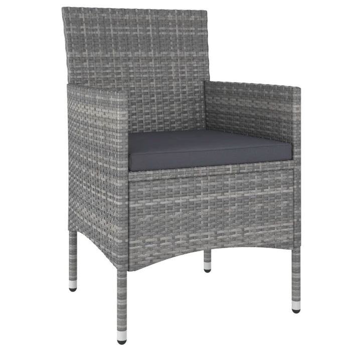 Set mobilier de grădină, 5 piese, gri, poliratan - WALTI WALTI