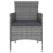 Set mobilier de grădină, 5 piese, gri, poliratan - WALTI WALTI