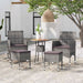 Set mobilier de grădină, 5 piese, gri, poliratan - WALTI WALTI